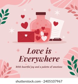 Happy valentines day background. Valentine's Day celebration. February 14.  Cartoon Vector illustration Template for Poster, Banner, Post, Flyer, Greeting, Card, Cover. Valentine's day design.