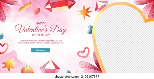 Happy valentines day background. Valentine's Day celebration. February 14.  Cartoon Vector illustration Template for Poster, Banner, Post, Flyer, Greeting, Card, Cover. Valentine's day design.