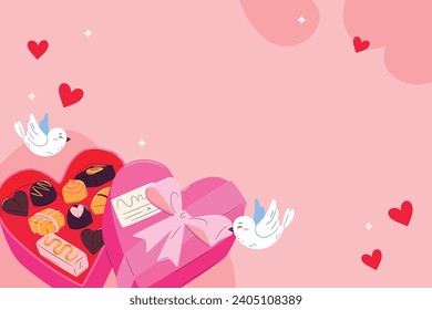 Happy valentines day background. Valentine's Day celebration. February 14. Cartoon Vector illustration Template for Poster, Banner, Post, Flyer, Greeting, Card, Cover. Valentine's day design.