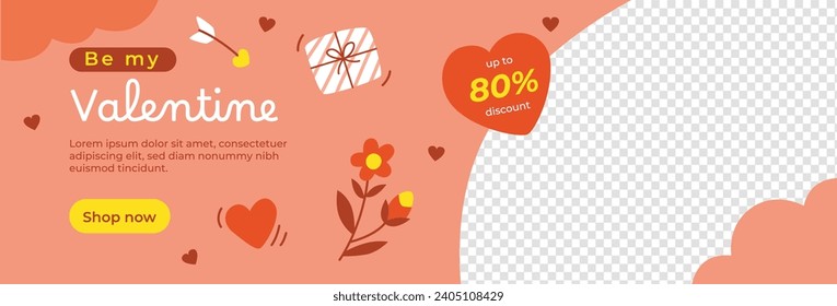 Happy valentines day background. Valentine's Day celebration. February 14. Cartoon Vector illustration Template for Poster, Banner, Post, Flyer, Greeting, Card, Cover. Valentine's day design.