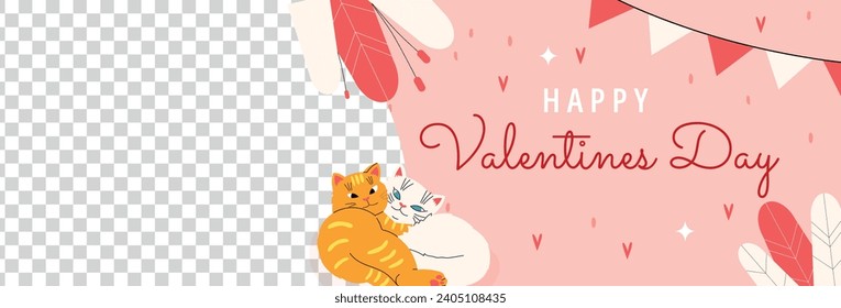 Happy valentines day background. Valentine's Day celebration. February 14. Cartoon Vector illustration Template for Poster, Banner, Post, Flyer, Greeting, Card, Cover. Valentine's day design.