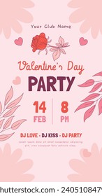 Happy valentines day background. Valentine's Day celebration. February 14. Cartoon Vector illustration Template for Poster, Banner, Post, Flyer, Greeting, Card, Cover. Valentine's day design.