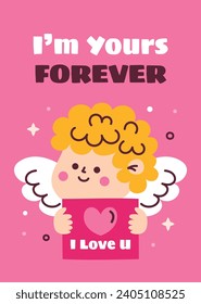 Happy valentines day background. Valentine's Day celebration. February 14. Cartoon Vector illustration Template for Poster, Banner, Post, Flyer, Greeting, Card, Cover. Valentine's day design.