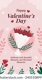 Happy valentines day background. Valentine's Day celebration. February 14. Cartoon Vector illustration Template for Poster, Banner, Post, Flyer, Greeting, Card, Cover. Valentine's day design.
