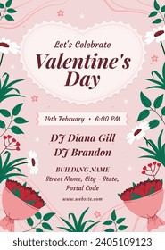 Happy valentines day background. Valentine's Day celebration. February 14. Cartoon Vector illustration Template for Poster, Banner, Post, Flyer, Greeting, Card, Cover. Valentine's day design.