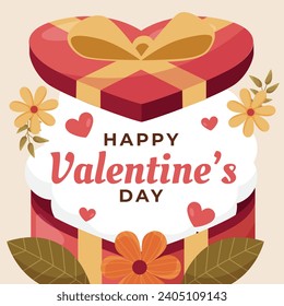 Happy valentines day background. Valentine's Day celebration. February 14. Cartoon Vector illustration Template for Poster, Banner, Post, Flyer, Greeting, Card, Cover. Valentine's day design.