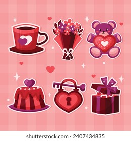 Happy valentines day background. Valentine's Day celebration. February 14. Cartoon Vector illustration Template for Poster, Banner, Post, Flyer, Greeting, Card, Cover. Valentine's day design.