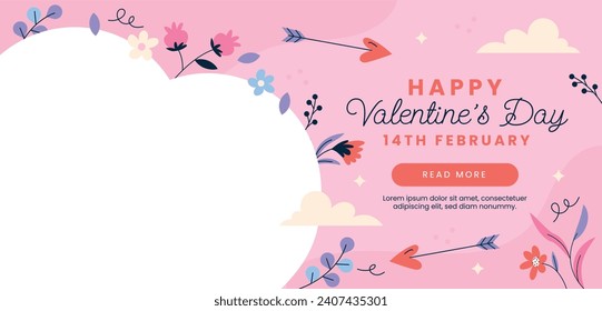 Happy valentines day background. Valentine's Day celebration. February 14. Cartoon Vector illustration Template for Poster, Banner, Post, Flyer, Greeting, Card, Cover. Valentine's day design.
