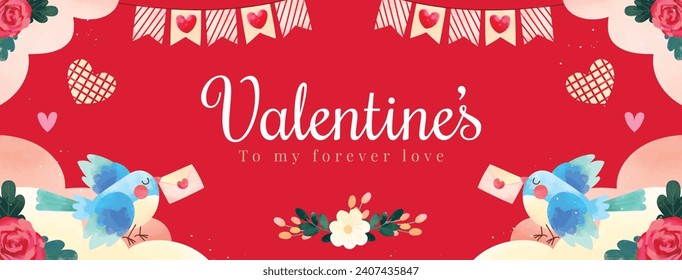 Happy valentines day background. Valentine's Day celebration. February 14. Cartoon Vector illustration Template for Poster, Banner, Post, Flyer, Greeting, Card, Cover. Valentine's day design.
