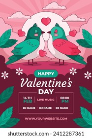 Happy valentines day background. Valentine's Day celebration. February 14. Cartoon Vector illustration design for Poster, Banner, Post, Flyer, promotion, Greeting, Card, Cover. Valentines day Template