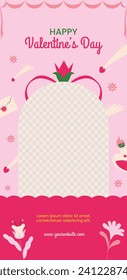 Happy valentines day background. Valentine's Day celebration. February 14. Cartoon Vector illustration design for Poster, Banner, Post, Flyer, promotion, Greeting, Card, Cover. Valentines day Template