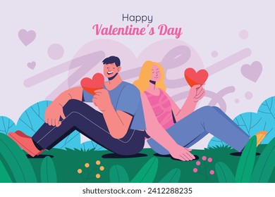 Happy valentines day background. Valentine's Day celebration. February 14. Cartoon Vector illustration design for Poster, Banner, Post, Flyer, promotion, Greeting, Card, Cover. Valentines day Template