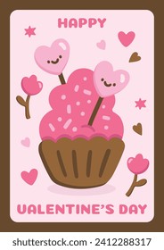 Happy valentines day background. Valentine's Day celebration. February 14. Cartoon Vector illustration design for Poster, Banner, Post, Flyer, promotion, Greeting, Card, Cover. Valentines day Template