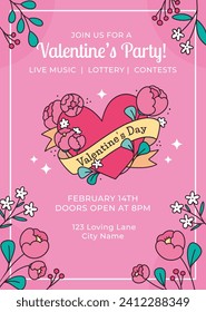 Happy valentines day background. Valentine's Day celebration. February 14. Cartoon Vector illustration design for Poster, Banner, Post, Flyer, promotion, Greeting, Card, Cover. Valentines day Template