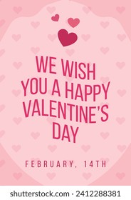 Happy valentines day background. Valentine's Day celebration. February 14. Cartoon Vector illustration design for Poster, Banner, Post, Flyer, promotion, Greeting, Card, Cover. Valentines day Template