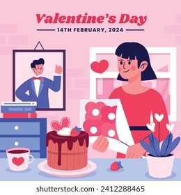 Happy valentines day background. Valentine's Day celebration. February 14. Cartoon Vector illustration design for Poster, Banner, Post, Flyer, promotion, Greeting, Card, Cover. Valentines day Template