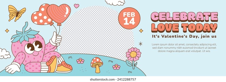 Happy valentines day background. Valentine's Day celebration. February 14. Cartoon Vector illustration design for Poster, Banner, Post, Flyer, promotion, Greeting, Card, Cover. Valentines day Template