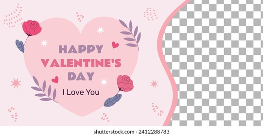 Happy valentines day background. Valentine's Day celebration. February 14. Cartoon Vector illustration design for Poster, Banner, Post, Flyer, promotion, Greeting, Card, Cover. Valentines day Template