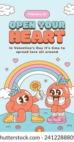 Happy valentines day background. Valentine's Day celebration. February 14. Cartoon Vector illustration design for Poster, Banner, Post, Flyer, promotion, Greeting, Card, Cover. Valentines day Template