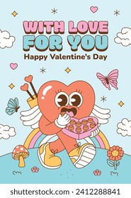 Happy valentines day background. Valentine's Day celebration. February 14. Cartoon Vector illustration design for Poster, Banner, Post, Flyer, promotion, Greeting, Card, Cover. Valentines day Template