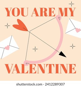 Happy valentines day background. Valentine's Day celebration. February 14. Cartoon Vector illustration design for Poster, Banner, Post, Flyer, promotion, Greeting, Card, Cover. Valentines day Template