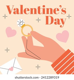 Happy valentines day background. Valentine's Day celebration. February 14. Cartoon Vector illustration design for Poster, Banner, Post, Flyer, promotion, Greeting, Card, Cover. Valentines day Template