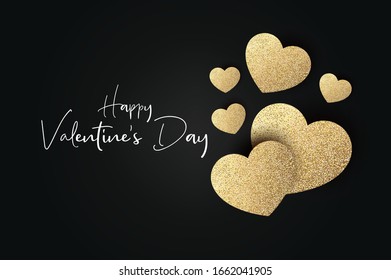 Happy Valentine's day background composition with 3d love balloons for a trendy banner, poster or greeting card.