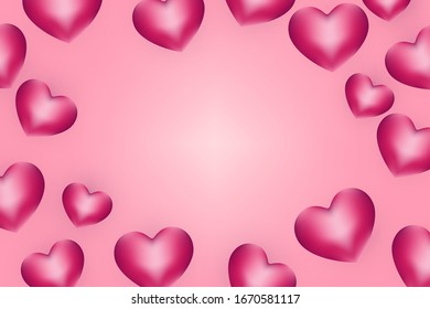 Happy Valentinstag-Hintergrundkomposition für eine trendige Banner-, Poster- oder Grußkarte