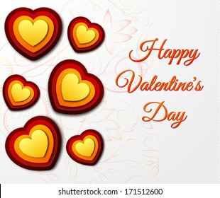 Happy Valentine's Day background concept. Vector illustration
