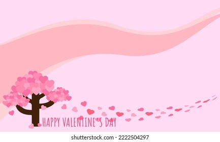 Happy Valentine's Day background with copy space area. Suitable for Valentine's event