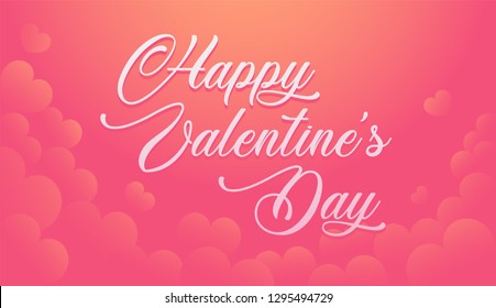 Happy Valentines Day background design. Vector illustration.