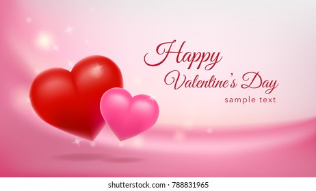 Happy Valentines Day Background Design Wallpaper Stock Vector (Royalty