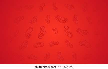 Happy Valentines Day Background. Background with doodle hearts for Valentines Day. Vector illustration.