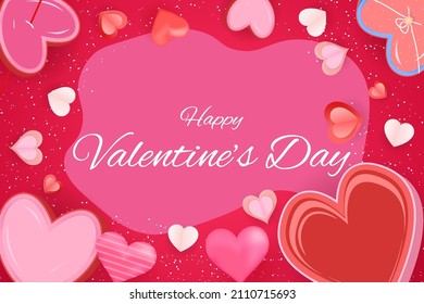 Happy Valentinstag Hintergrund mit Element