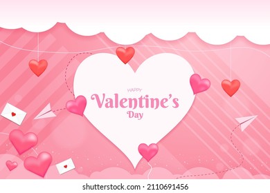 Happy valentine's day background with elements