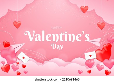 Happy valentine's day background with elements