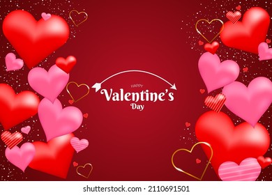 Happy valentine's day background with elements