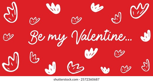 Happy Valentine's Day Background with flowers. Be my Valentine. Red. Promotion and shopping template for love and valentine's day concept.