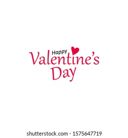 Happy valentine's day background with heart pattern and typography typographic lettering of text. Romantic love wallpaper banner. Quote, phrase and greeting. Vector illustration.
