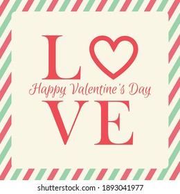 Happy Valentine's day background with heart composition for a trendy banner, poster or greeting card.