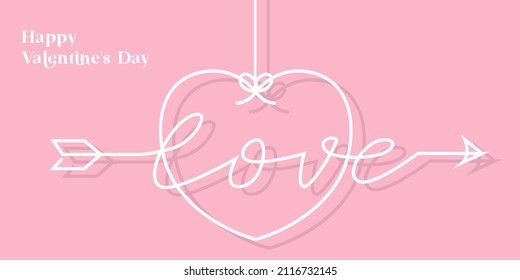 Happy valentine's day Valentines background with heart pattern and text. Vector illustration.