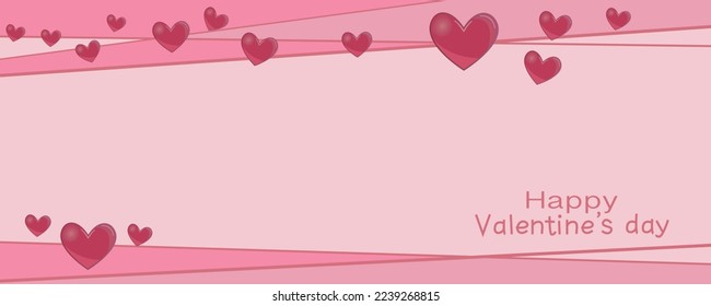 Happy Valentine's day background. Heart symbol decoration graphic for Valentine's day banner, background and graphic design. Vector illustration.