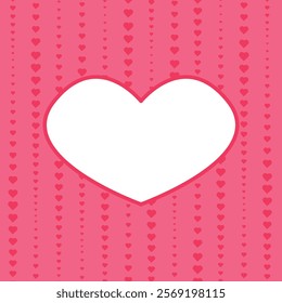 Happy Valentine's Day Background with Heart. Trendy  Design for Romantic Greeting Card. Heart Postcard Design. Romantic Event Vector Art. Not AI