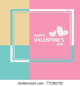Happy Valentine's day background with Heart Shaped and pastel color background for graphic design, Wallpaper, posters, brochure, card. Vector illustration