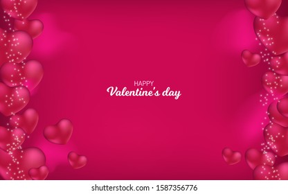 Happy valentine's day background with hearts