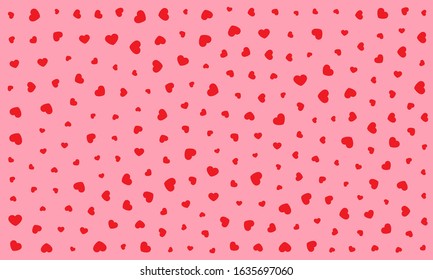 Happy Valentines Day Background. Background with hearts for Valentines Day. Vector illustration.