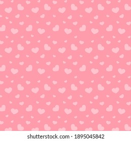 Happy valentine's day background with hearts on a postcard. Vector illustration