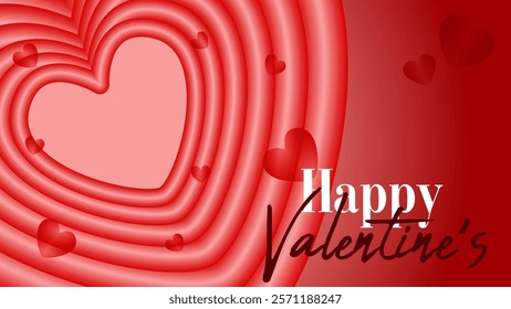 Happy valentine's day background hearts and element with red and pink color and gradient color. Eps 12