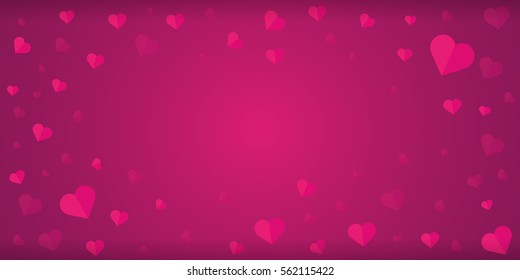 Happy Valentines Day. Background with hearts. Vector flat illustration