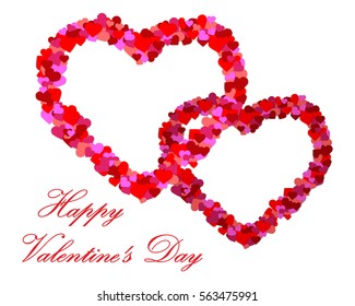 Happy Valentine's Day. background with hearts